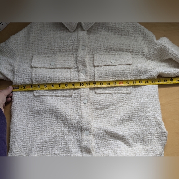 ZARA Women Tweed cream vest size XS Oversized fit very classic ! - Picture 6 of 7